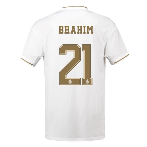 Camiseta Real Madrid NO.21 Brahim Primera equipo 2019-20 Blanco